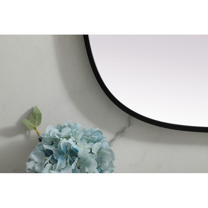 Indigo Home Metal Frame Oval Mirror 24x40 Inch