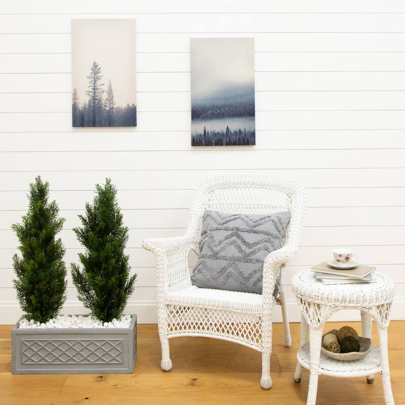 Cedar Pine Artificial Potted Tree - 3' - Green - Set of 2