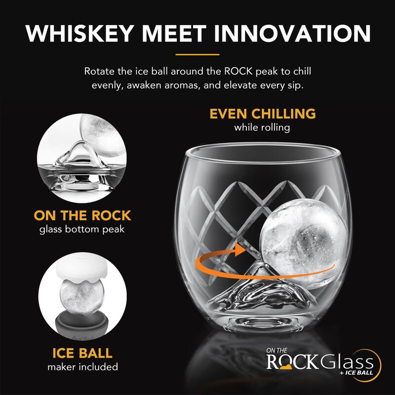 Final Touch Hand-Etched On The Rock Glass 5 Piece Set - Glasses 8 oz.