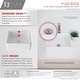 preview thumbnail 5 of 8, STYLISH Porcelain Square 15-inches Top Mounted Ceramic Vessel Bathroom Sink - 15" x 15" x 5.75"