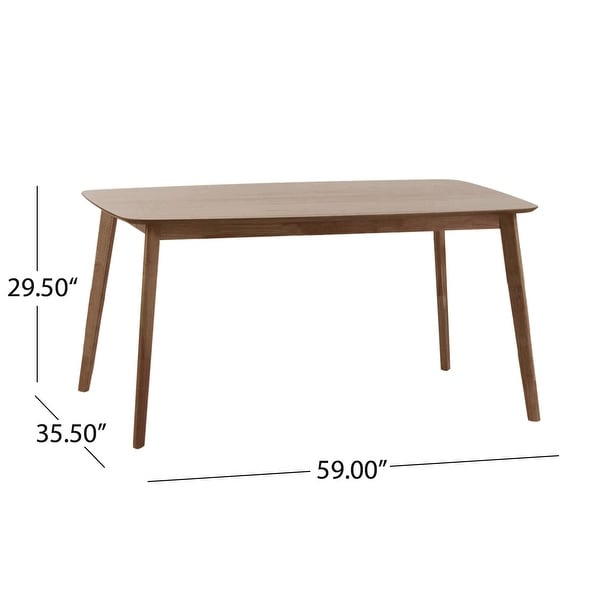 Nyala Natural Walnut Finish Wood Dining Table by Christopher