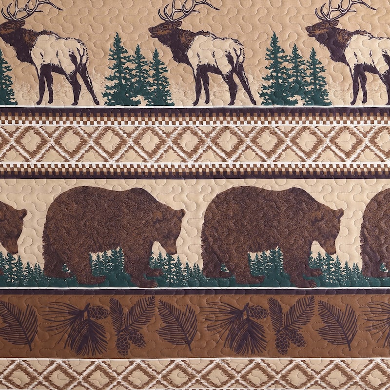 Bear Mountain Microfiber Quilt Set