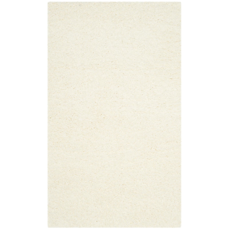 SAFAVIEH Laguna Shag Verdiana Solid Color 2-inch Thick Rug. - 3' x 5' - Ivory - Rectangle