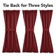 preview thumbnail 4 of 4, Deconovo French Door Curtain with Rod Pocket and Tieback 1 Panel
