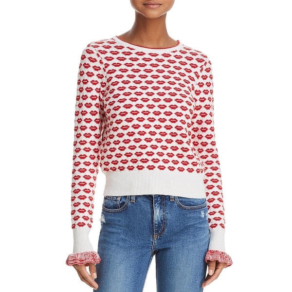 Shop French Connection Womens Kiss Pullover Sweater Crewneck Shop French Connection Womens Kiss Pullover Sweater Crewneck