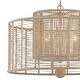 preview thumbnail 3 of 9, Jayna 4 Light Burnished Silver Chandelier - 25'' W x 16.5'' H