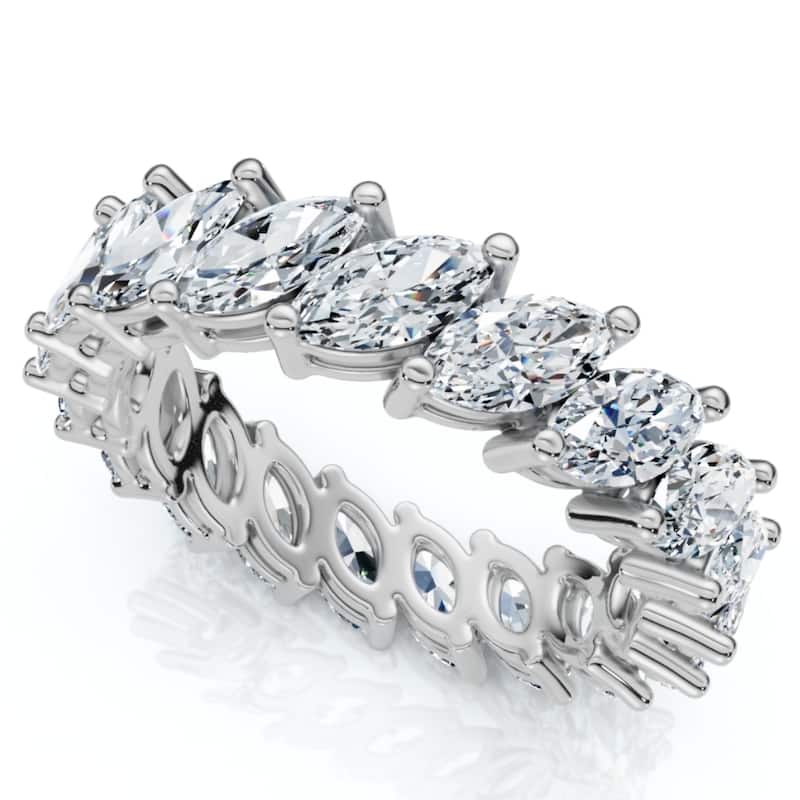 3Ct Marquise Diamond Eternity Ring Gold Lab Grown