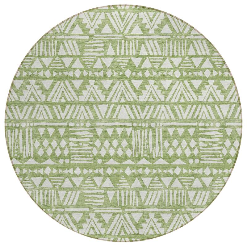 Machine Washable Indoor/ Outdoor Chantille Boho Tribal Rug