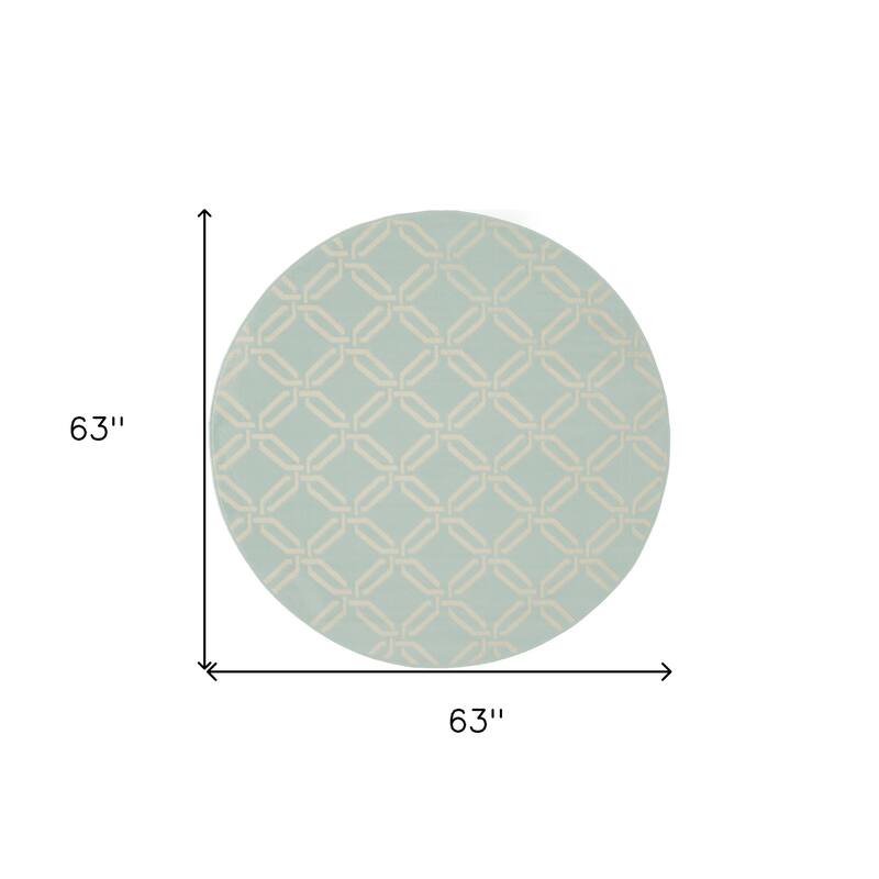 Gotij Power Loomed Geometric Stain Resistant Area Rug By HomeRoots - 63' X '63' X '0.5