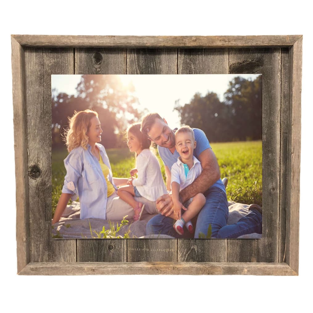 11x14 Weathered Grey Picture Frame with Plexiglass Holder