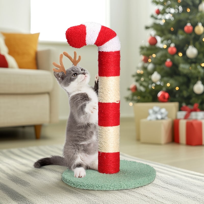 Christmas Cat Scratching Post Indoor Decoration - 20.5''