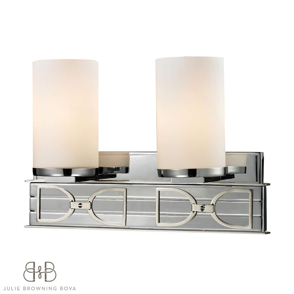 Campolina 16-inch Wide 2-Light Vanity Light in Polished Chrome - 16