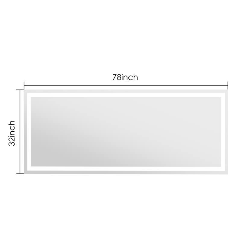 QuivaraView LED lights Frameless Wall Mounted Bathroom Vanity Mirror