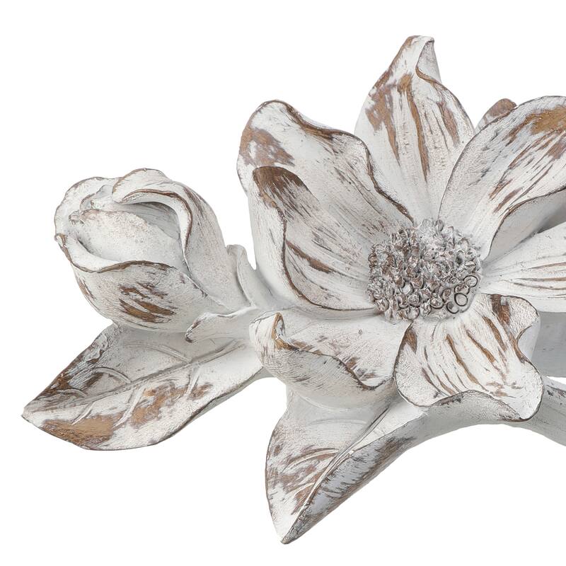 Resin Magnolia Table Decor 10.25" Set of 2