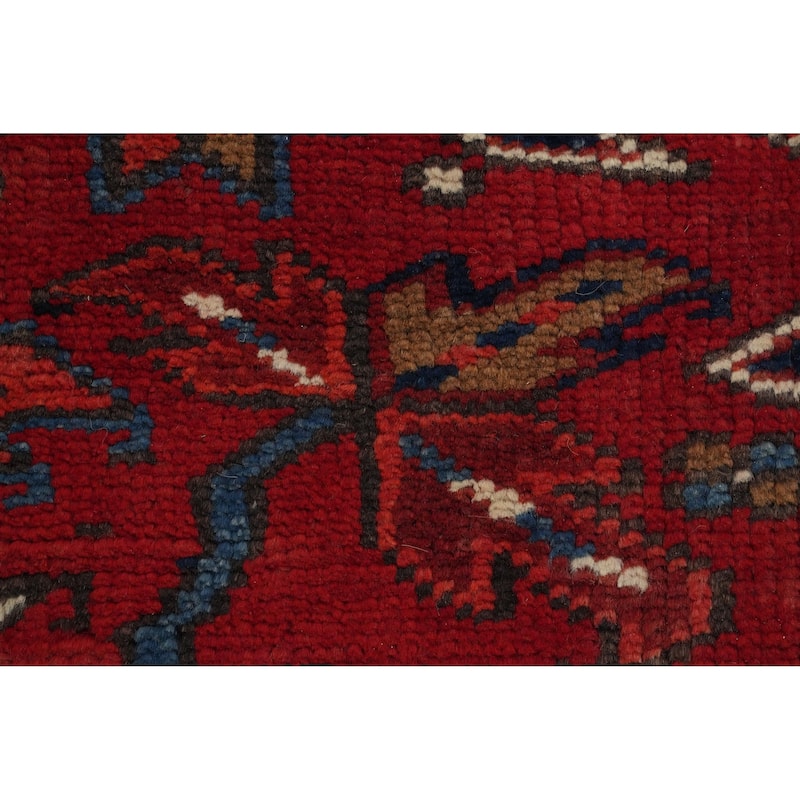 Hand Knotted Oriental 100% Wool Carpet Traditional Medallion Red Heriz Area Rug - 11' 4'' X 8' 6''
