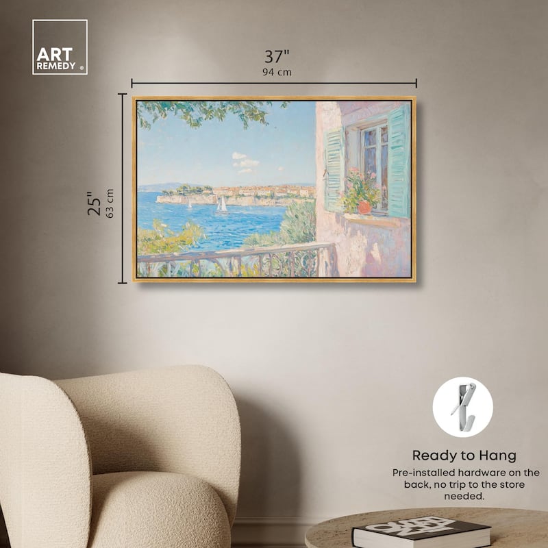 Mediterranean View Canvas by Art Remedy