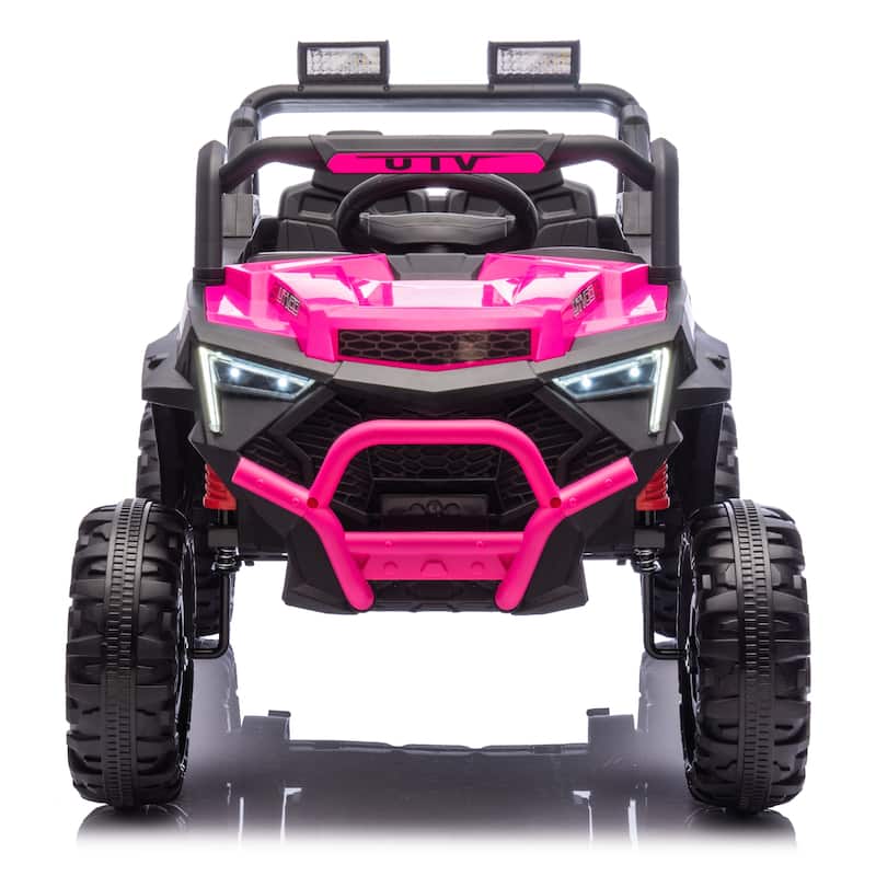 24V 400W Kids Ride On Electric UTV W/Parents Remote Control,Four-Wheel Suspension,LED Lights,Portable Handle