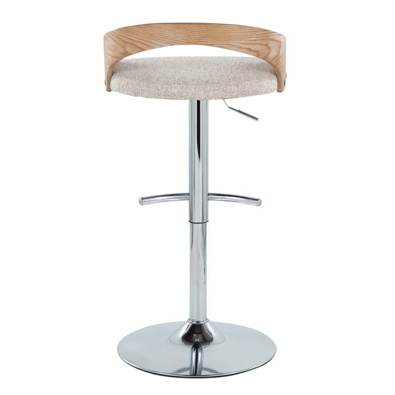 Carson Carrington Stavanger Adjustable Bar Stool with Rounded T Footrest (Set of 2)