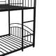 preview thumbnail 3 of 8, Twin Over Twin Metal Bunk Bed With Slide,Kids House Bed Black