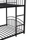 preview thumbnail 15 of 43, Twin over Twin Metal Bunk Bed with Slide, Roof, and Ladder