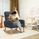 preview thumbnail 115 of 171, HOMYKA 28" Wide Rocking Chair for Nursery with Solid Wood Leg