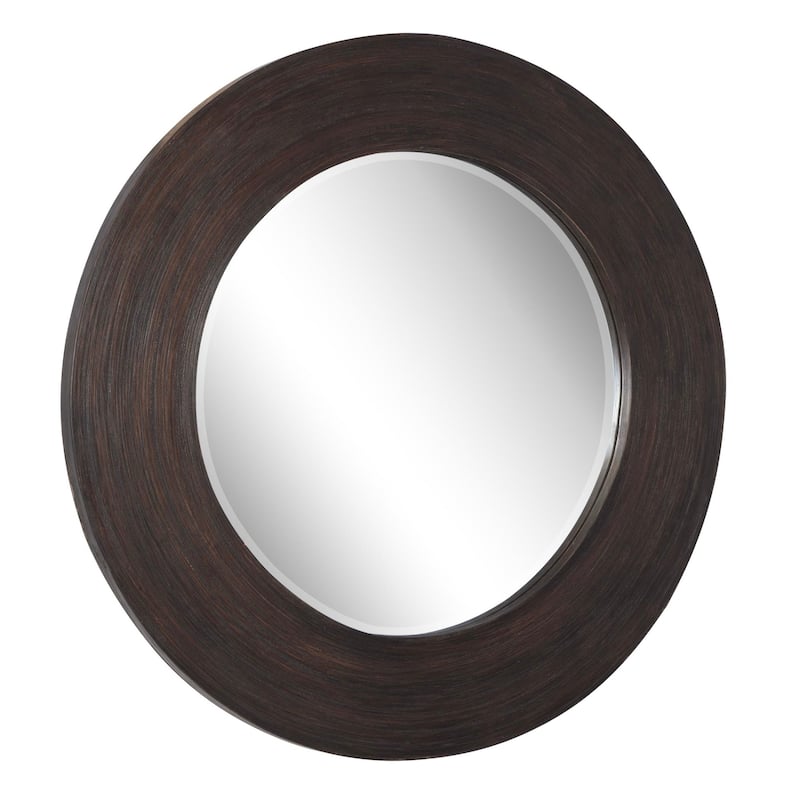 Uttermost 08178 Dutton 36" Diameter Circular Framed Bathroom Mirror