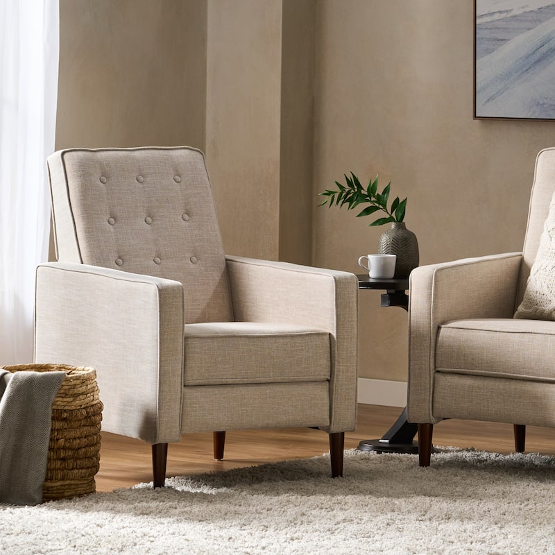 Home Theater Single Fabric Recliner, Living Room Chair Adjustable Sofa Chair with Thick Cushion Tufted Upholstered Accent Chair