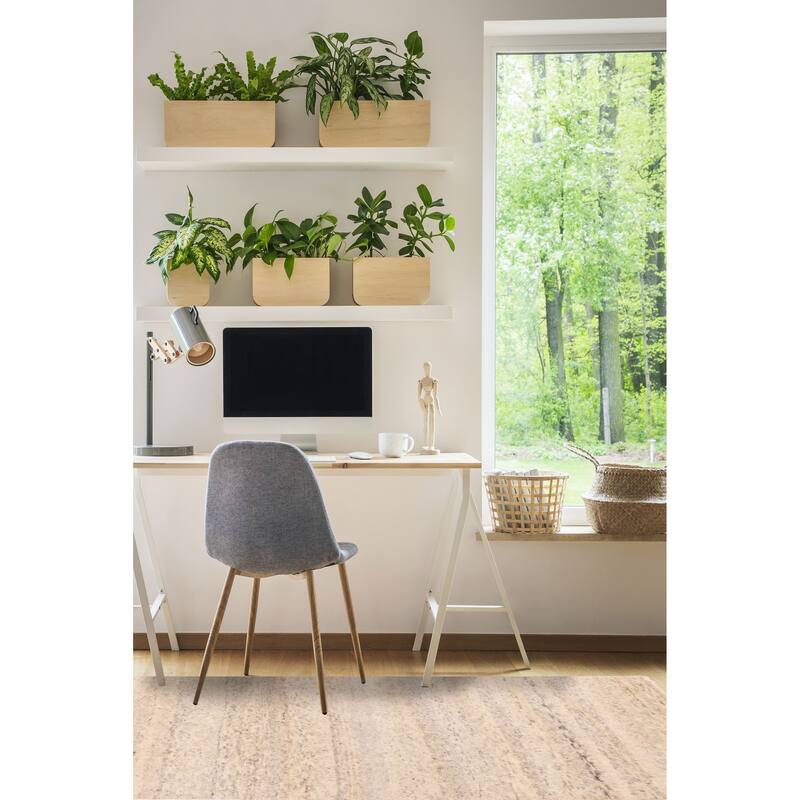 ECARPETGALLERY Hand-knotted Pak Finest Gabbeh Ivory Wool Rug - 4'2 x 6'0