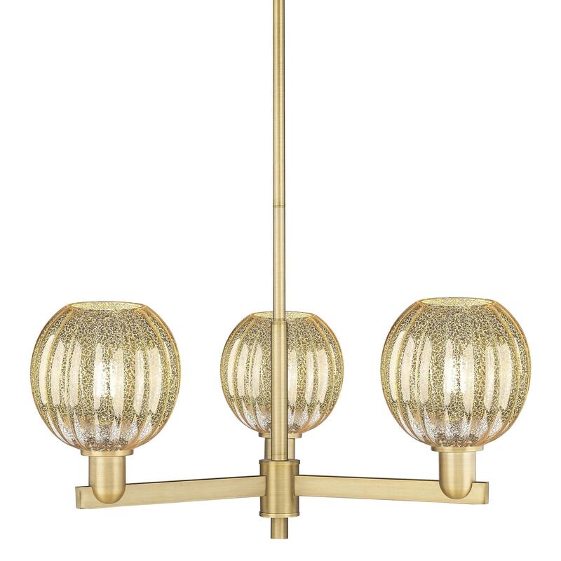 Innovations Lighting 716-3CR-12-18 Preston Chandelier Preston 3 Light - Brushed Brass / Mercury