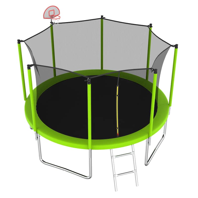 YC Pumpkin Trampoline - Standard Style, Black - Green - 144.09