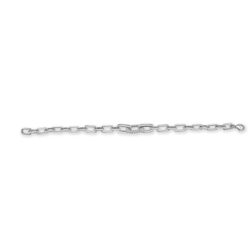 Joelle Collection Diamond Link Bracelet 14K White Gold 1 1/5 CT TDW Diamond Link Bracelet
