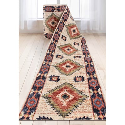 Custom Size Runner Tulsa Lea Southwestern Medallion Stair-Hallway Rug
