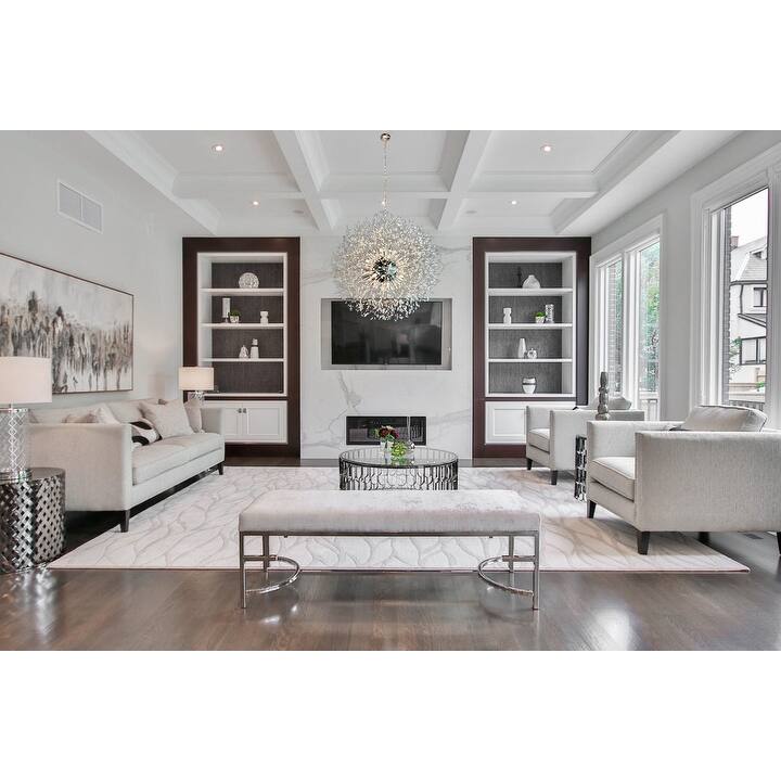 Starburst Modern Crystal Chandelier 32" Wide Crystal Lighting Fixture