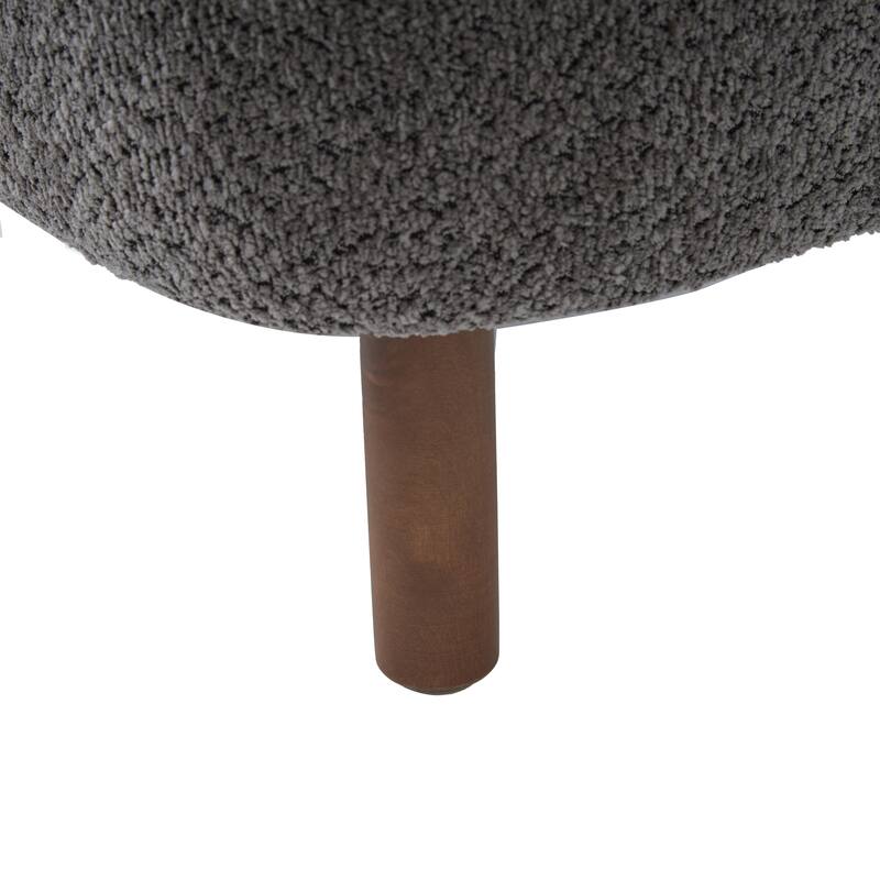 Scott Living - Aurora Modern Upholstered Accent Chair with High-Resilience Seat Cushion, Sculptural Backrest & Solid Wood Legs