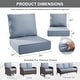 preview thumbnail 21 of 120, Gymojoy 24"x24"x6" Thick Cushions & Pillows Set - Deep Seat Indoor/Outdoor Water & Fade Resistant