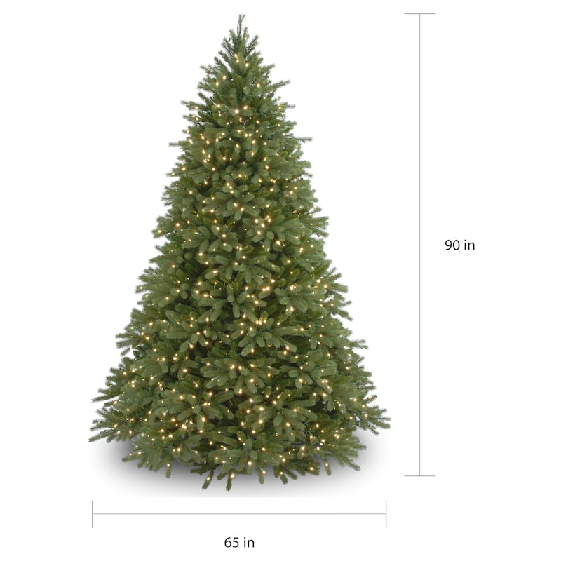 National Tree Company 7.5 ft. Jersey Fraser Fir Deluxe Tree with Dual Color LED Lights