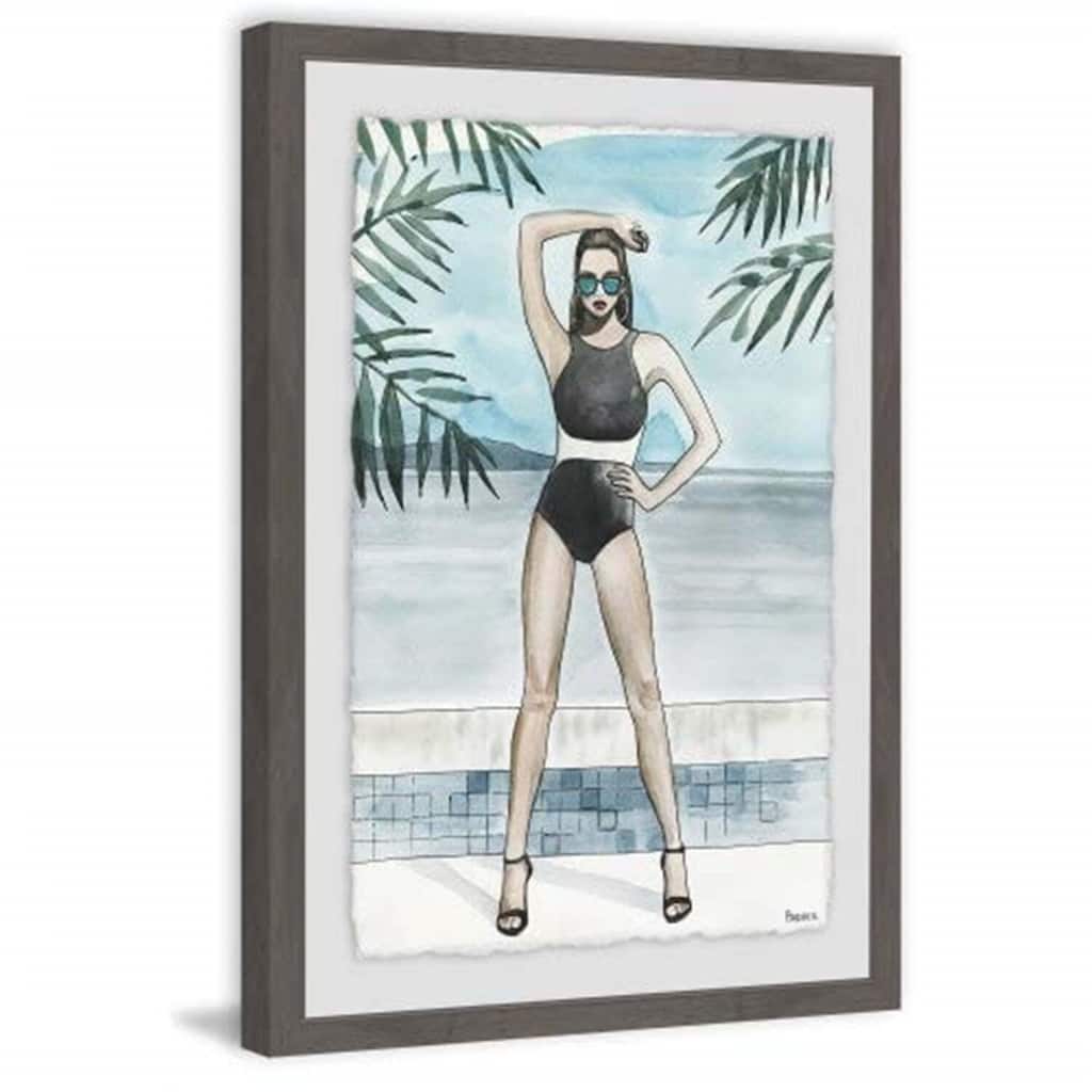 Large Canvas Wall Art 36" Vintage Painting Print - Modern Home Decor