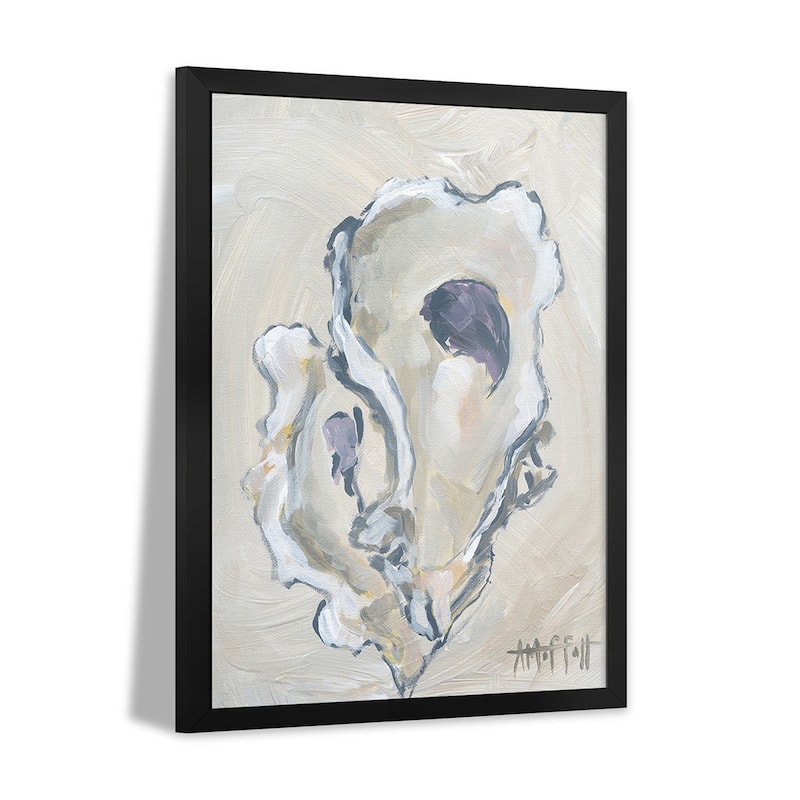 Beige Oyster II Premium Framed Poster by April Moffatt