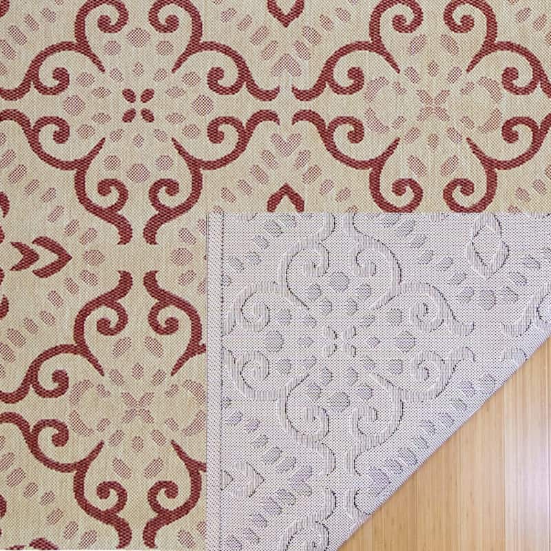 Gertmenian Paseo Powis Red Transitional Indoor/ Outdoor Area Rug