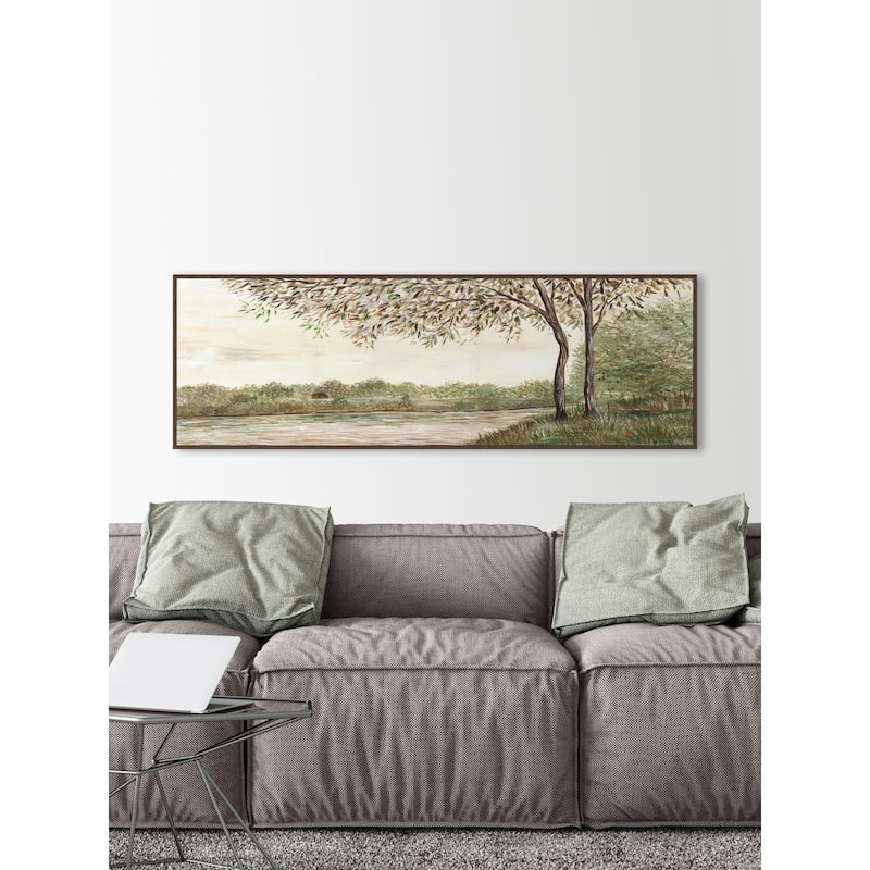 Watch the Water Floater Framed Print on Canvas