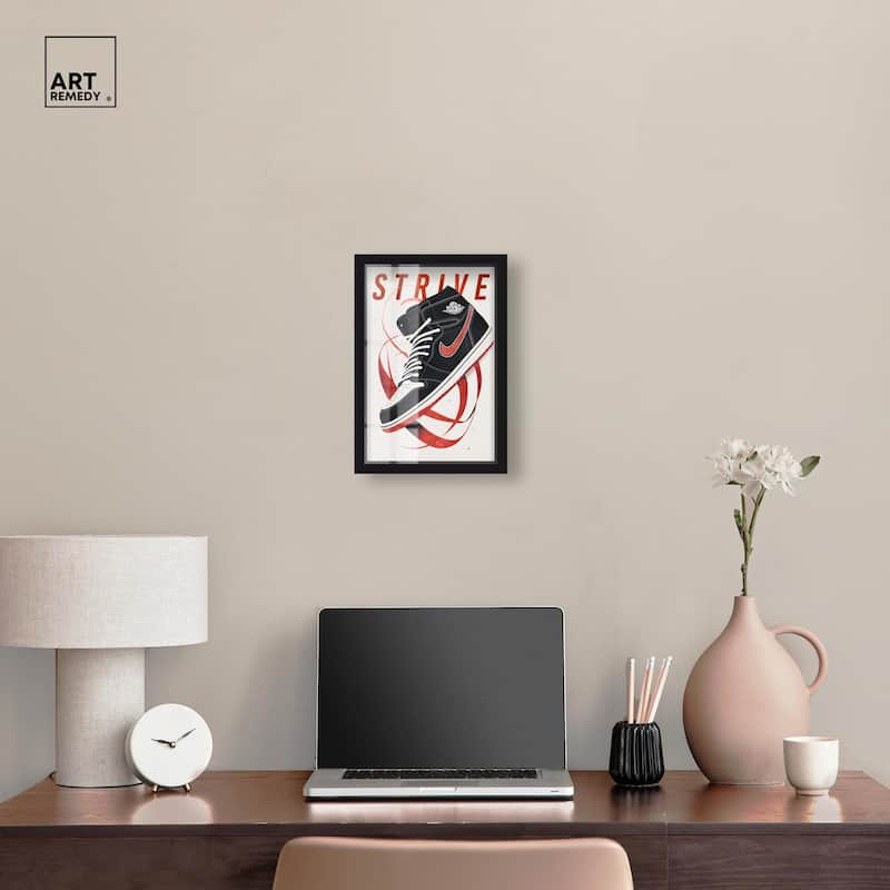 Red Ribbon Sneaker Shadowbox by Art Remedy