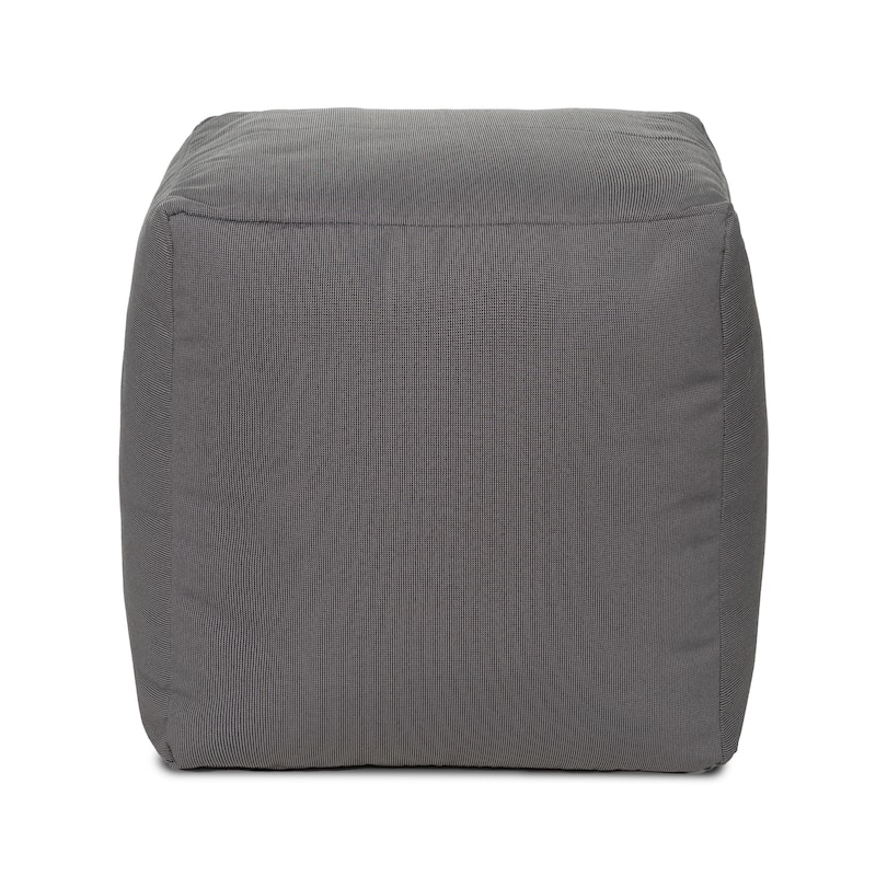 Gouchee Home Cube Soleil Outdoor/Indoor Ottoman - Charcoal