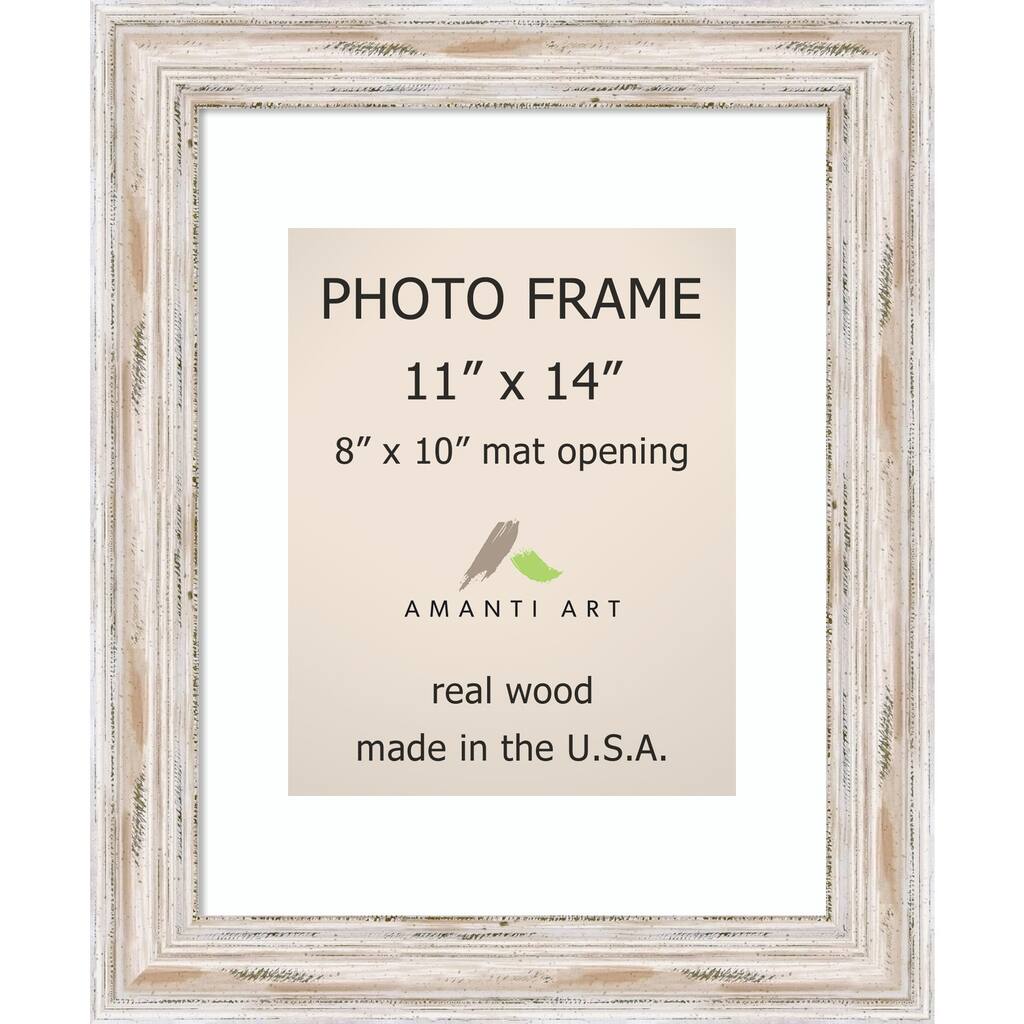 Alexandria White Wash Wood Picture Frame, Photo Frame, Art Frame