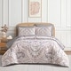 preview thumbnail 4 of 36, Layla Damask Reversible Bed in a Bag Pink - Full - 7 Piece