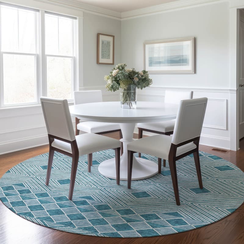 Machine Washable Indoor/ Outdoor Chantille Moroccan Boho Rug
