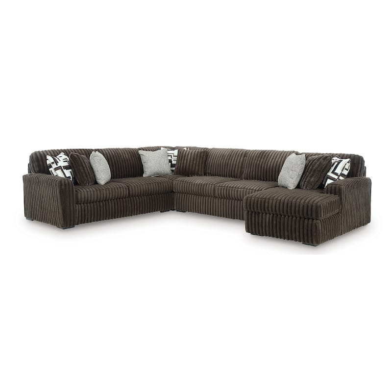 Signature Design by Ashley Midnight-Madness 4-Piece Sectional with Chaise - 151"W x 121"D x 40"H