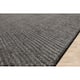 Hand Loomed Gray Ribbed Wool Modern & Contemporary Oriental Area Rug ...