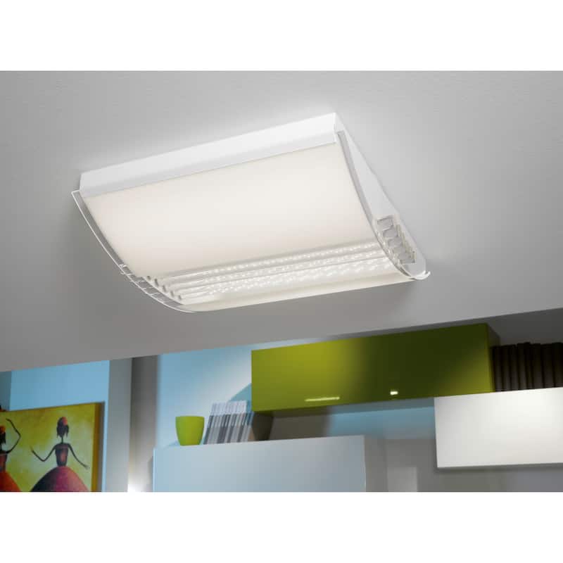 Eglo Grado Satin LED Flush Mount with Satin Glass - Satin