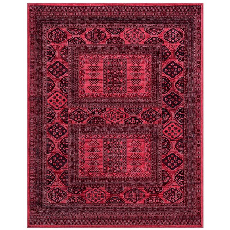 Viscose Area Rug 3x5, Red & Black 3' x 5' Oval Bed Bath & Beyond