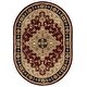 preview thumbnail 18 of 35, SAFAVIEH Handmade Heritage Kassandra Traditional Oriental Wool Rug 4'6" x 6'6" Oval - Red/Black - Oval